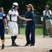 Saline sophomore Katie Alexander celebrates getting on base during the game against Mattawan on Tuesday, June 11. Daniel Brenner I AnnArbor.com